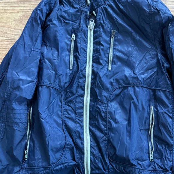 Buffalo David Bitton Light Weight Bomber Full Zip Navy Jacket Size L - Picture 2 of 7